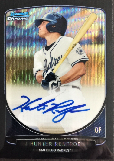 2014 Bowman Chrome Draft Autograph Hunter Renfroe Card