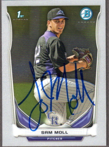 2014 Bowman Chrome Draft Autograph Sam Moll