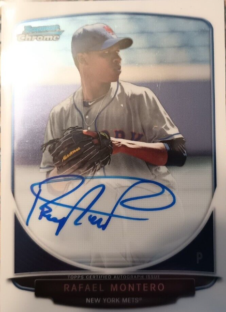 2014 Bowman Chrome Rafael Montero Autographed Card