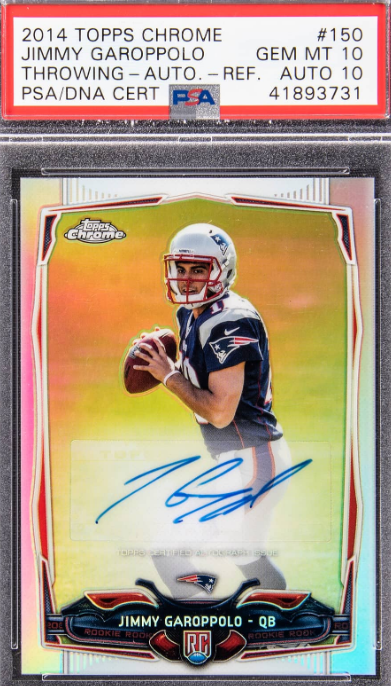 2014 Jimmy Garoppolo Topps Chrome Rookie Autograph Refractor