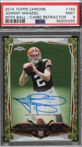 2014 Johnny Manziel Topps Chrome Johnny Manziel Rookie Autograph Refractor