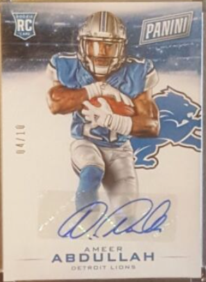 2015 Ameer Abdullah Autograph Rookie Card