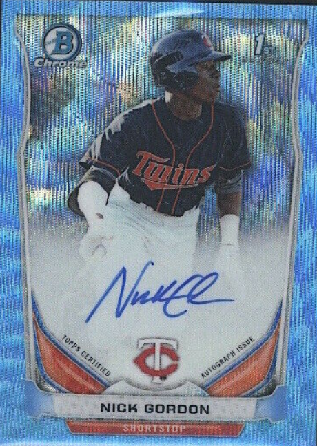 2015 Bowman Chrome Draft Auto Nick Gordon Refractor