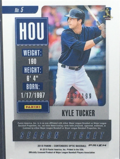 2015 Panini Contenders Kyle Tucker