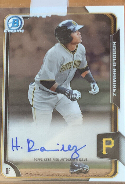 2016 Bowman Chrome Prospect Autographs Harold Ramirez (#CPA-HR)