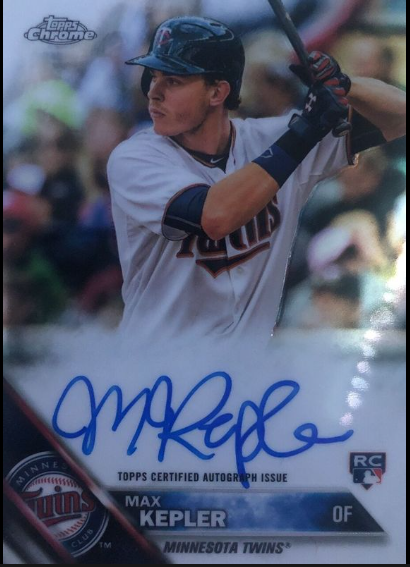 2016 Bowman Chrome Rookie Autographs Max Kepler