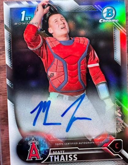 2016 Bowman Draft Matt Thaiss Autograph