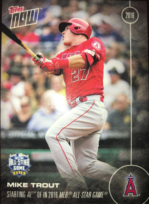 2016 Mike Trout Topps Now Card