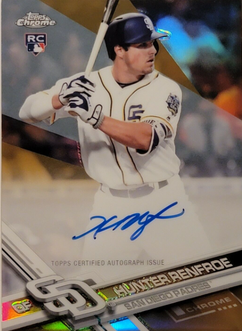 2017 Topps Chrome Rookie Autograph Hunter Renfroe Card