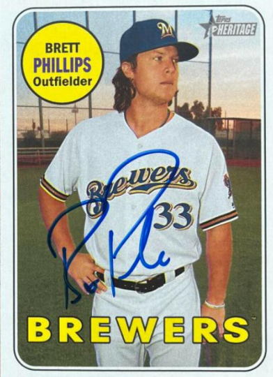 2017 Topps Heritage High Number Brett Phillips Rookie Card