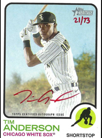 2017 Topps Heritage Tim Anderson Card