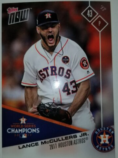 2017 Topps Now World Series Lance McCullers Jr.