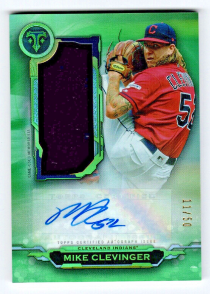 2017 Topps Triple Threads Mike Clevinger Baseball Card