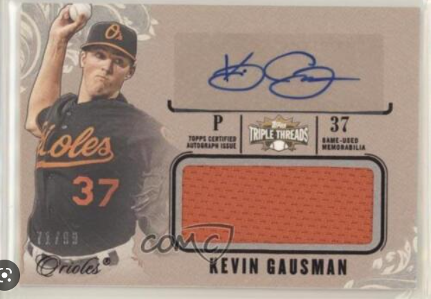 2017 Topps Triple Threads Unity Jumbo Relic Autograph Kevin Gausman