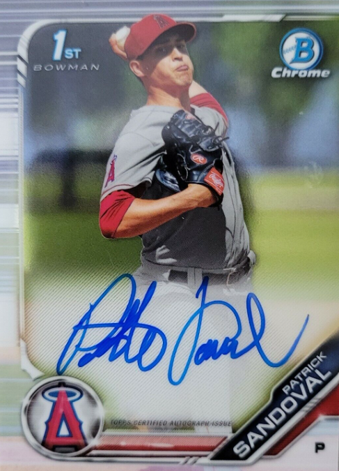 2018 Bowman Chrome Draft Patrick Sandoval Autograph Refractor