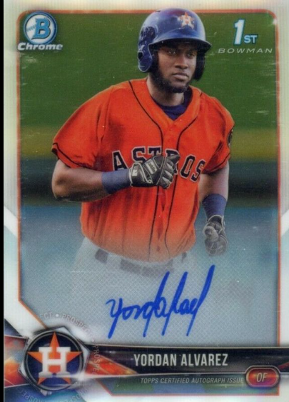 2018 Bowman Chrome Prospects Autograph Yordan Alvarez