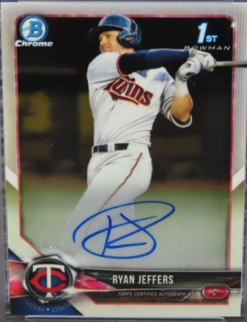 2018 Bowman Draft Chrome Ryan Jeffers Autograph