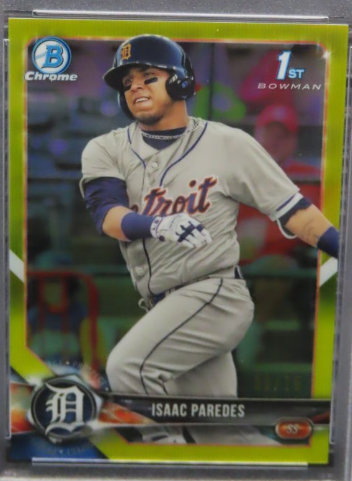 2018 Bowman Isaac Paredes Chrome Prospect Autographs