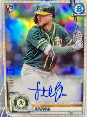 2019 Bowman Chrome Prospect Seth Brown Autograph Card