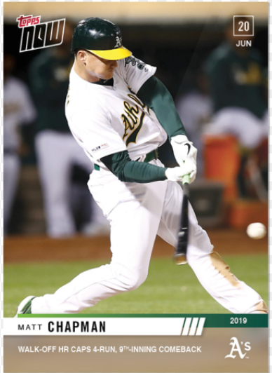 2019 Topps Finest Matt Chapman Autographed Card