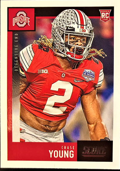 2020 Chase Young Score Football Rookie Card