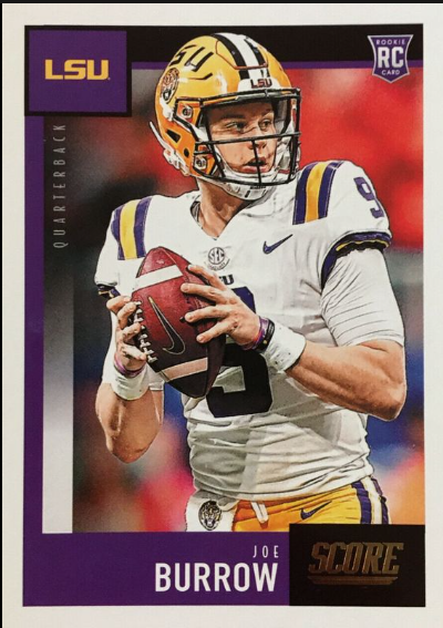 2020 Joe Burrow Score Football Rookie Card