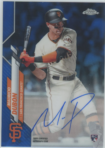 2020 Topps Chrome Rookie Mauricio Dubon Autographs