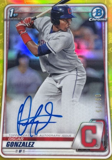 2021 Bowman Chrome Prospects Oscar Gonzalez Autograph