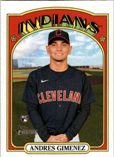 2021 Topps Heritage Andres Gimenez Rookie Card