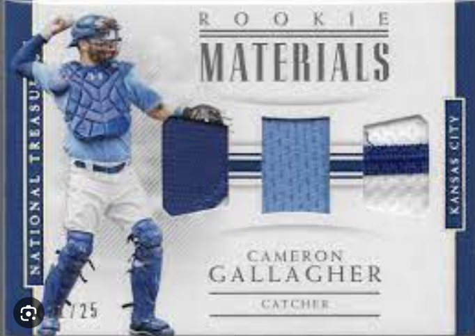 2022 Panini National Treasures Cameron Gallagher Rookie Material Signatures Card