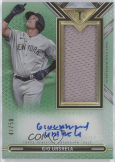 2022 Topps Triple Threads Gio Urshela Autograph Relic Card