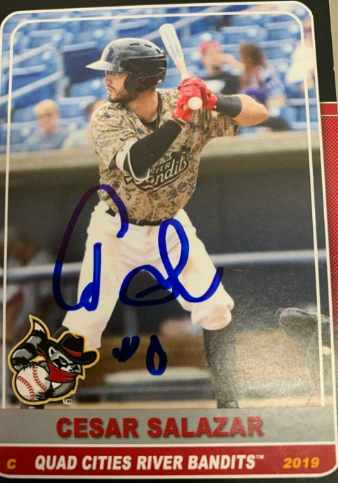 2023 Bowman Chrome Prospects Cesar Salazar Autograph Card