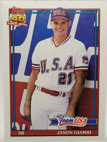 Jason Giambi 1991 Bowman Baseball Card