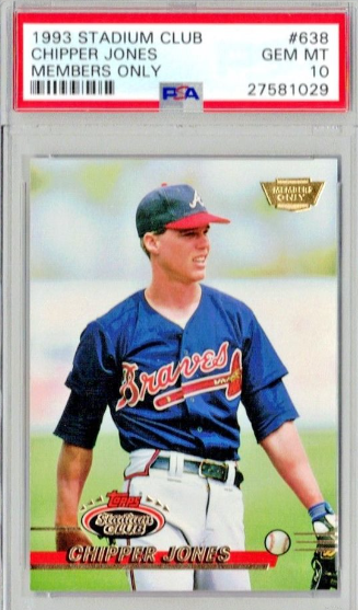 Chipper Jones Topps Stadium Club card