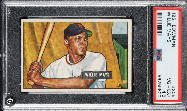 1951 Bowman Willie Mays Rookie Card