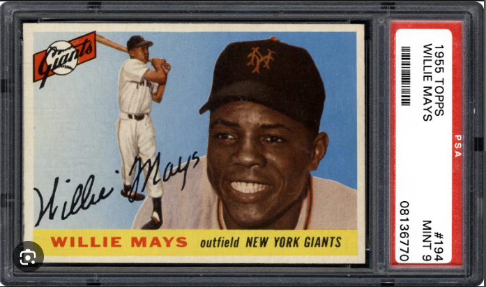 1955 Topps Willie Mays Card