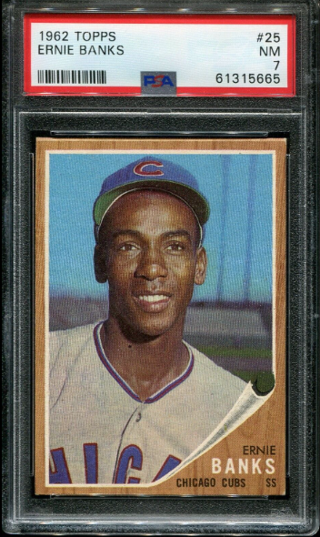 1962 Ernie Banks Topps Baseball Card