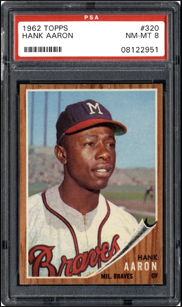 1962 Hank Aaron Topps Baseball Card