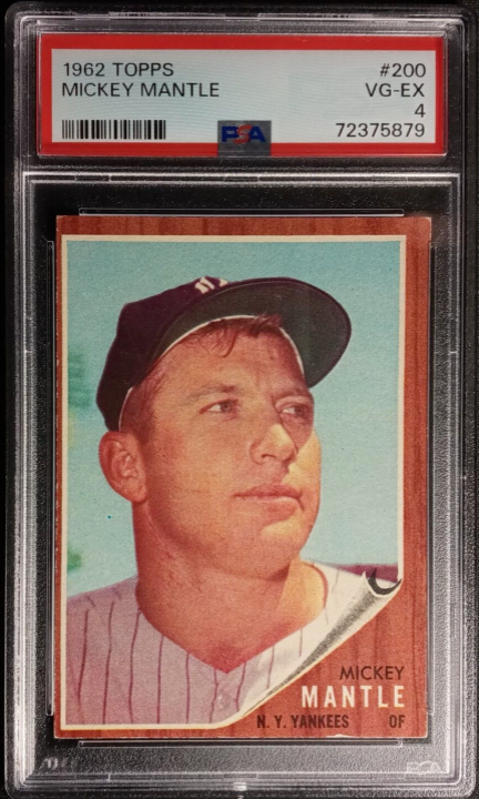 1962 Mickey Mantle Topps Baseball Card