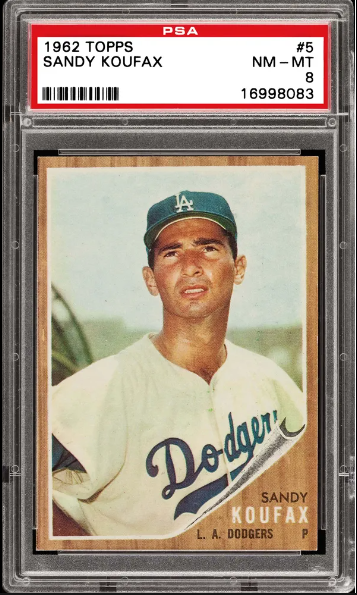 1962 Sandy Koufax Topps Baseball Card