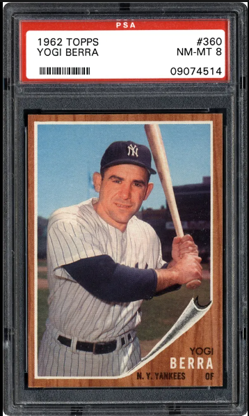 1962 Yogi Berra Topps Baseball Card