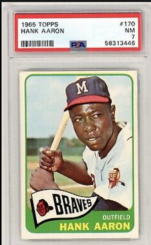 1965 Hank Aaron Topps Baseball Card