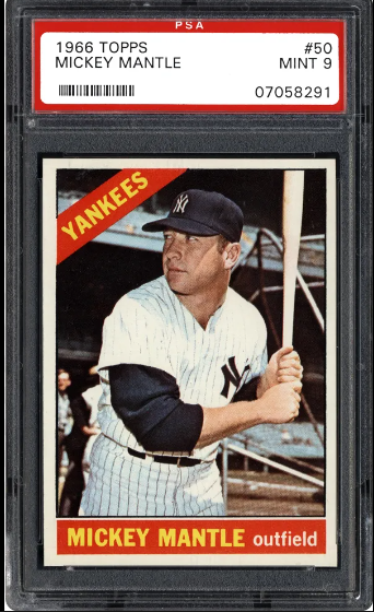 1966 Mickey Mantle Topps Baseball Card