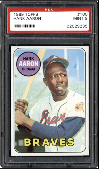 1969 Hank Aaron Topps Baseball Card