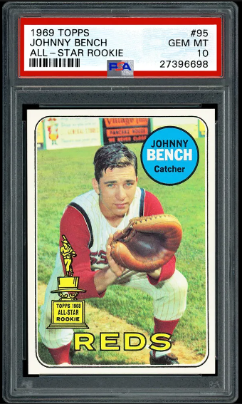 1969 Johnny Bench Topps Baseball Card