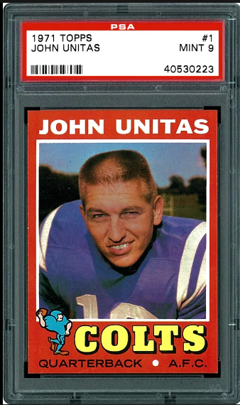 1971 John Unitas Topps Football Card