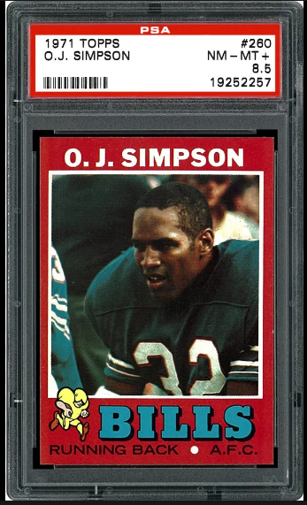 1971 O.J. Simpson Topps Football Card