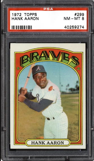 1972 Hank Aaron Topps Baseball Card