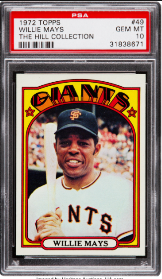 1972 Willie Mays Topps Baseball Card