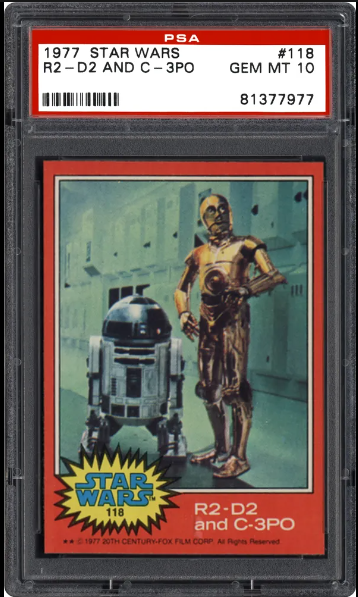 1977 Topps Star Wars #207 C-3PO & R2-D2